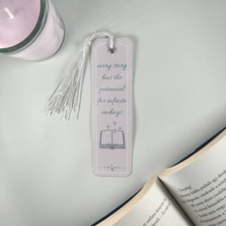 Infinite endings laminált könyvjelző