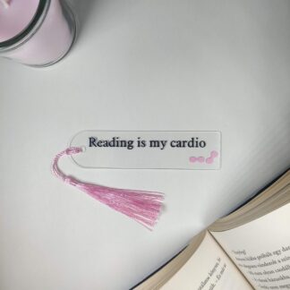 Reading is my cardio fóliázott könyvjelző