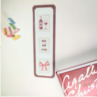 Wine and crime laminált könyvjelző