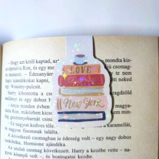 Könyv, kávé, karácsony mágneses könyvjelző