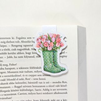 Virágos léptek mágneses könyvjelző