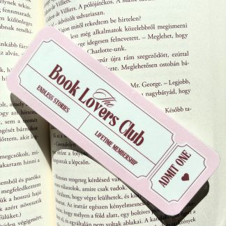 Book Lovers Club laminált könyvjelző